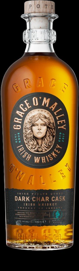 Grace O'Malley Dark Char Cask Irish Whiskey bottle